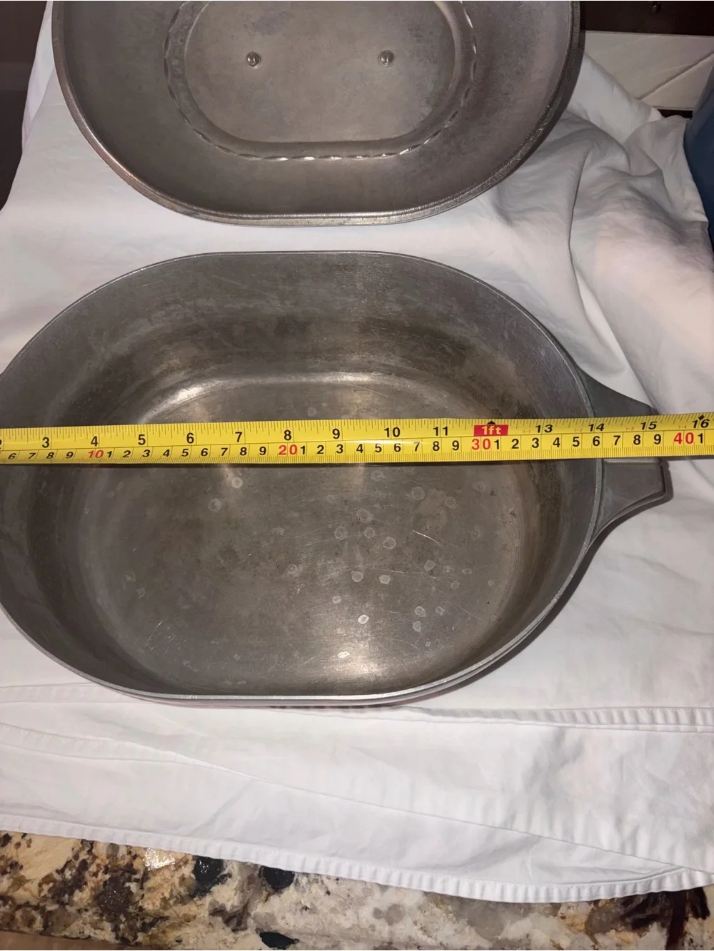 Vtg Wagner Ware Sidney -O- Magnalite 4265-P oval roaster (8- quart) With trivet